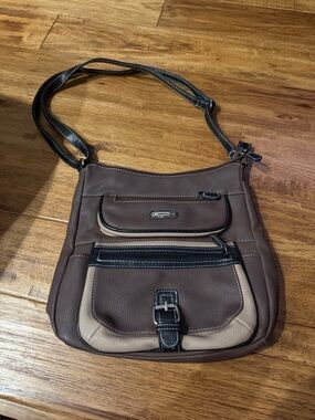 Everyday Brown & Tan Crossbody Messenger Bag by Unknown